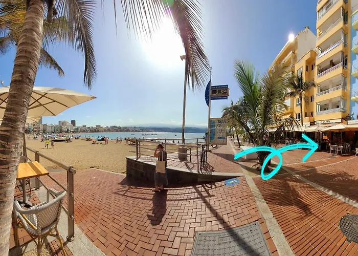 Casita Canaria Playa Beachfront Access & Lateral Ocean View With Terrace Las Palmas de Gran Canaria